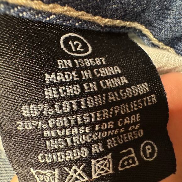 Road Narrows army patches distressed jeans youth size 12 - Picture 7 of 9